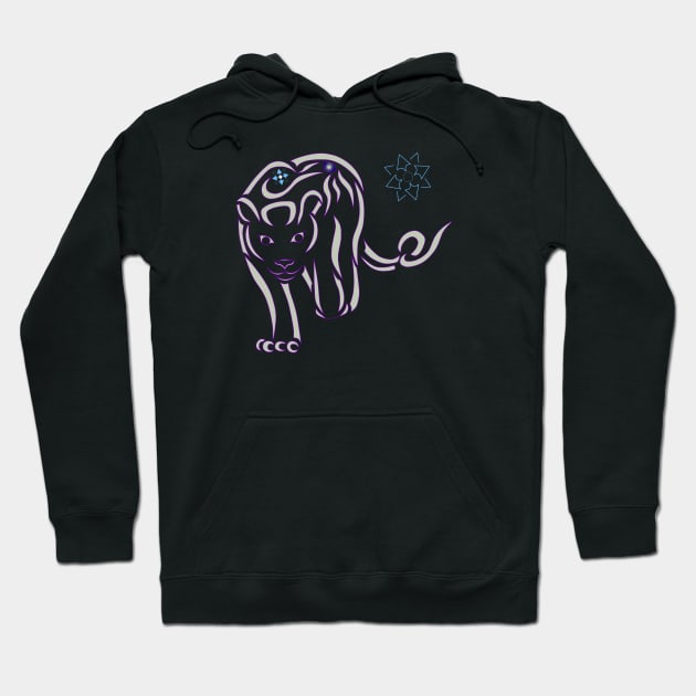 Lioness Tribal Design Hoodie by Alaina Williams